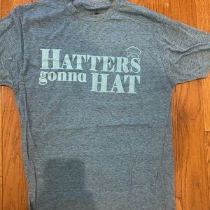 Disney Parks Hatter’s Gonna Hat Heather Blue T-Shirts size M